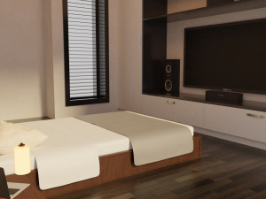 modern bedroom - hotel room 3D 모델