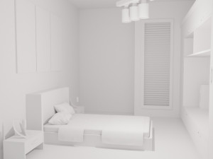 modern bedroom - hotel room 3D 모델