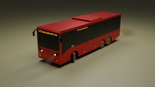 low-poly bus 3D-Modell .c4d .max .obj .3ds .fbx .stl .blend 
