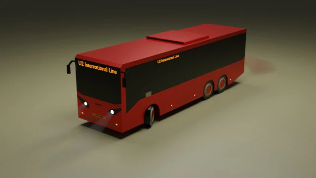 ônibus de baixo poli Modelo 3D .c4d .max .obj .3ds .fbx .stl .blend