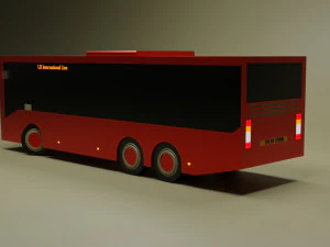 &ocirc;nibus de baixo poli Modelo 3D