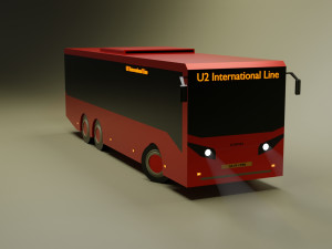 low-poly bus 3D-Modell