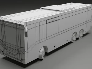 &ocirc;nibus de baixo poli Modelo 3D