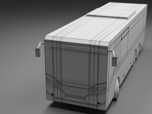 low-poly bus 3D-Modell