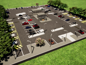 public car park area 3D Model