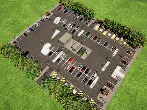 public car park area 3D Model