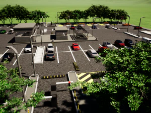 public car park area 3D Model