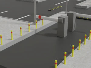 public car park area 3D Model