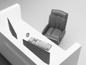 reception desk Modelo 3D