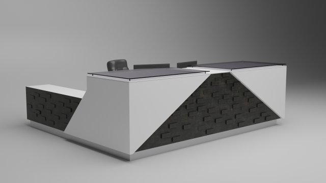reception desk 3D मॉडल .c4d .max .obj .3ds .fbx .stl .blend 