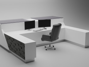 reception desk 3D मॉडल