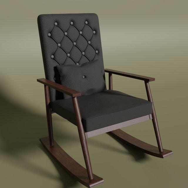 rocking chair Model 3D .c4d .max .obj .3ds .fbx .stl .blend 