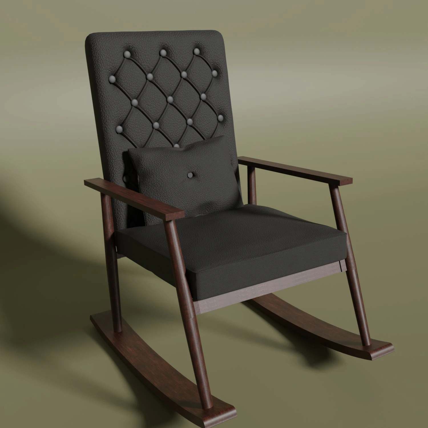 rocking chair 3D Model .c4d .max .obj .3ds .fbx .stl .blend 