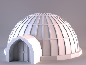 sci-fi iglo house Model 3D