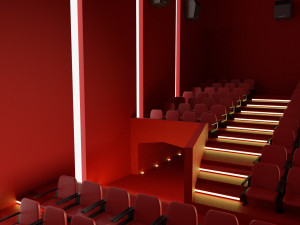 movie theater 3D 模型
