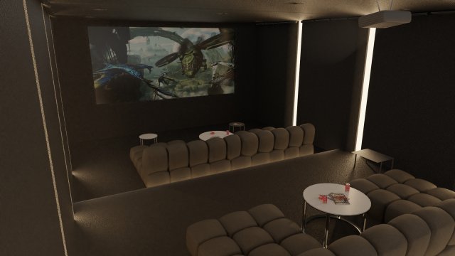 home cinema room 3D-Modell .c4d .max .obj .3ds .fbx .stl .blend 