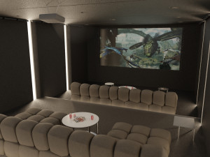 home cinema room 3D-Modell