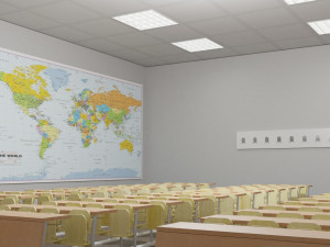 interior classroom scene Modèle 3D