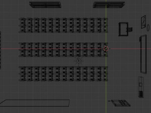 interior classroom scene Modèle 3D