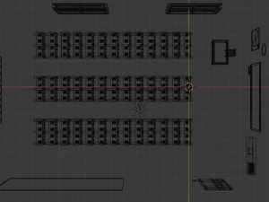 cena interior da sala de aula Modelo 3D