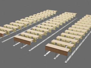 interior classroom scene Modèle 3D