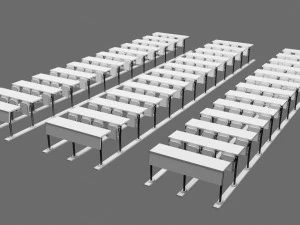 cena interior da sala de aula Modelo 3D