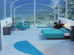underwater hotel room 3D Model