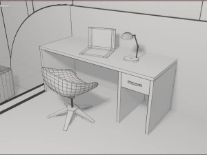 underwater hotel room 3D Model