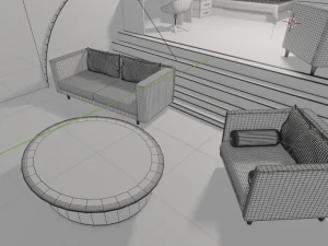 underwater hotel room 3D Model