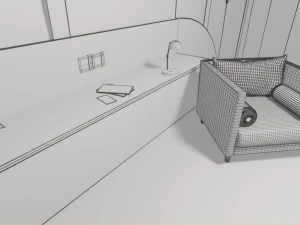 underwater hotel room 3D Model