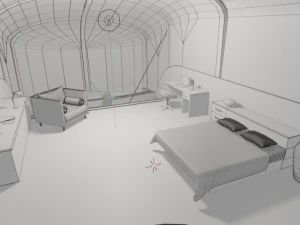 underwater hotel room 3D Model