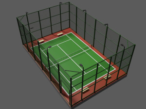 public tennis court Modelo 3D