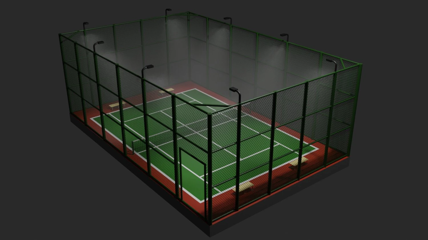 public tennis court 3D Model .c4d .max .obj .3ds .fbx .stl .blend 