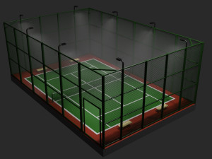public tennis court 3D मॉडल
