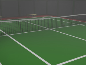 public tennis court Modelo 3D