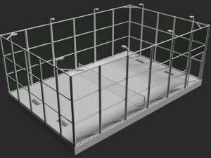 public tennis court Modelo 3D