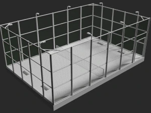 public tennis court 3D Model