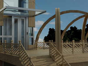pedestrian overpass Modelo 3D