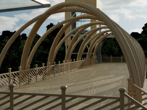 pedestrian overpass Modelo 3D