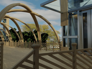 pedestrian overpass Modelo 3D