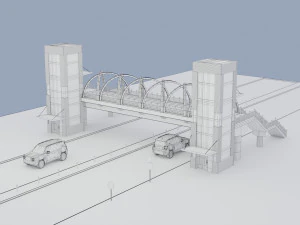 pedestrian overpass 3D Model