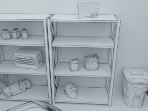 car garage with tools 3D 모델
