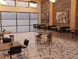 cafe interior 3D Model