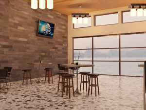 cafe interior Modelo 3D