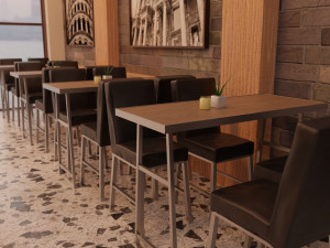 cafe interior Modelo 3D
