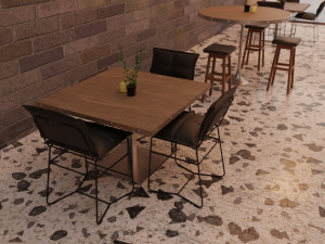 cafe interior Modelo 3D
