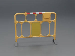 road barriers - 6 barrier 3D Model
