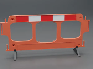 road barriers - 6 barrier 3D Model