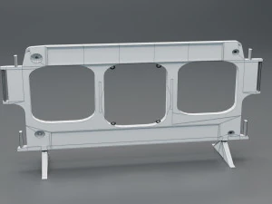 road barriers - 6 barrier 3D Model
