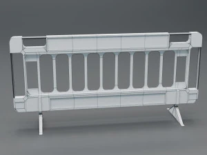 road barriers - 6 barrier 3D Model